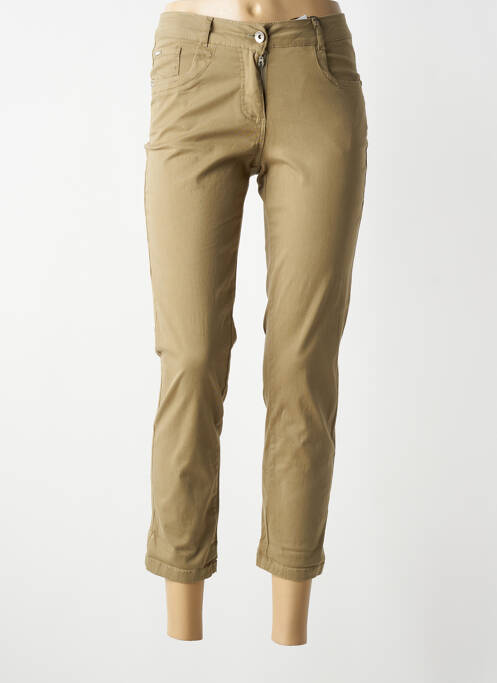 Pantalon 7/8 stretch taille normale vert BRANDTEX femme