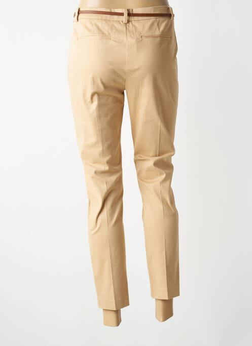 Pantalon chino tissage popeline taille normale beige B.YOUNG femme