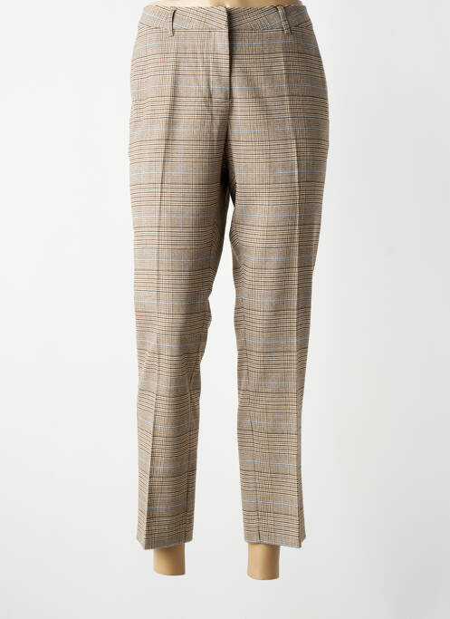 Pantalon chino taille à pinces taille normale beige BRANDTEX femme