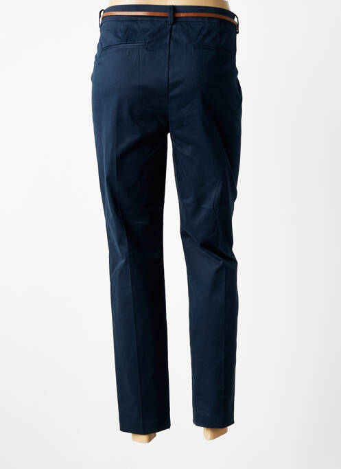 Pantalon chino fermeture zippée sous rabat boutonné taille normale bleu B.YOUNG femme