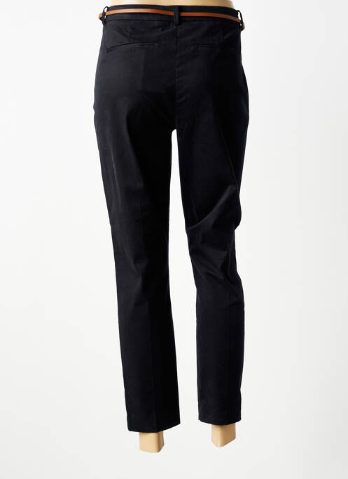Pantalon chino fermeture zippée sous rabat boutonné taille normale noir B.YOUNG femme