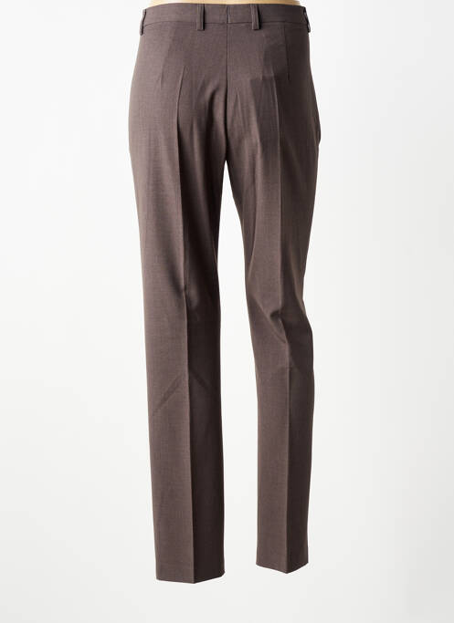 Pantalon droit fermeture zippée sous rabat boutonné taille normale gris BRANDTEX femme