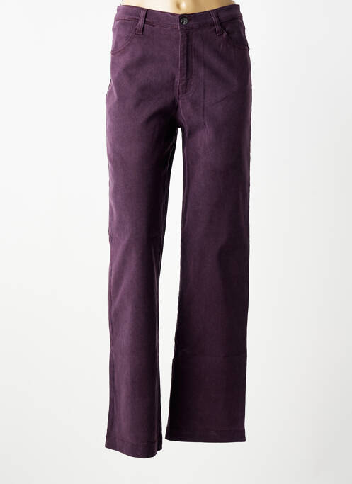 Pantalon droit stretch taille normale violet WALTRON femme