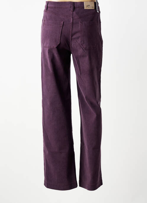 Pantalon droit stretch taille normale violet WALTRON femme