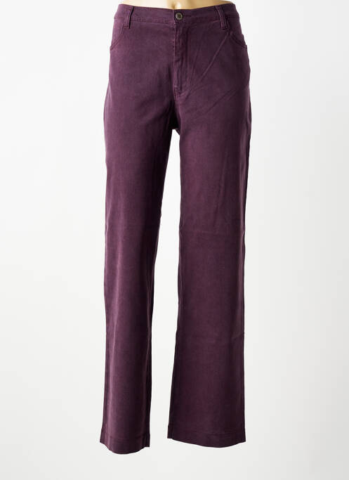 Pantalon droit stretch taille normale violet WALTRON femme