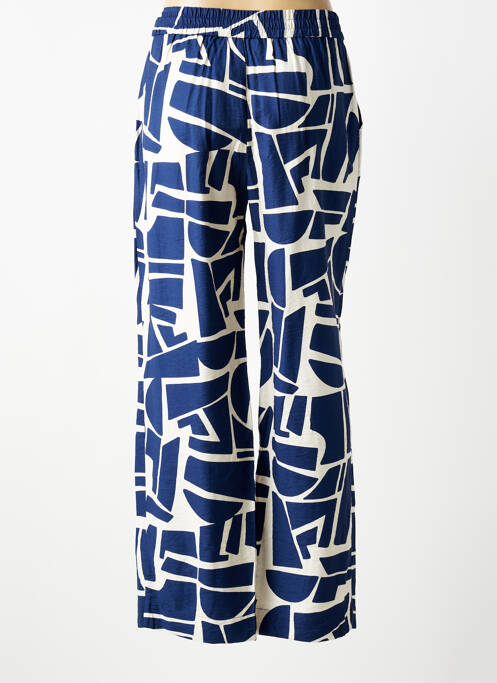 Pantalon large tissage popeline taille normale bleu B.YOUNG femme