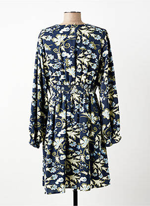 Robe courte coupe fluide manches longues bleu MAELLE femme
