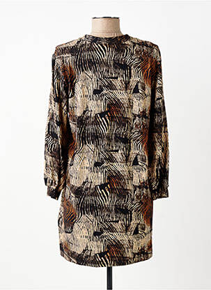 Robe courte manches 3/4 manches 3/4 noir SIGNATURE femme