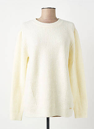 Pull col rond manches longues blanc MCM femme