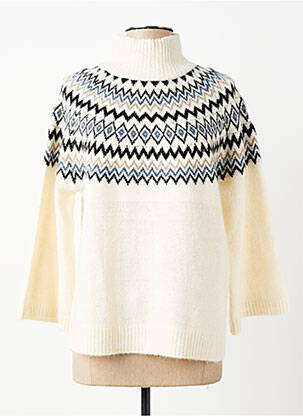 Pull coupe droite manches longues beige JENSEN femme