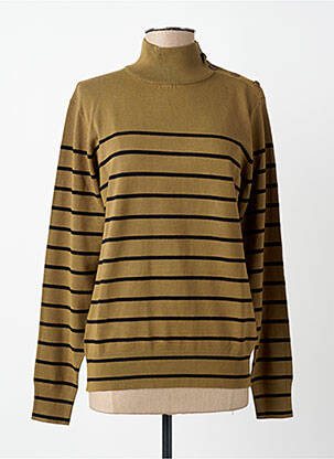 Pull coupe droite manches longues vert B.YOUNG femme