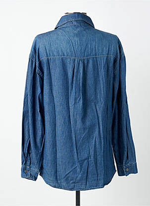 Chemisier coupe droite manches longues bleu SOFTY femme