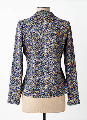 Chemisier coupe cintrée manches longues bleu SURKANA femme