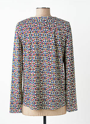 Blouse imprimé fantaisie manches longues bleu JULIE GUERLANDE femme