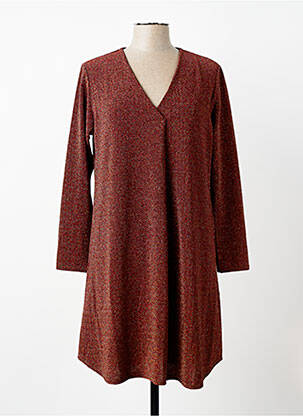 Robe courte manches longues manches longues rouge ESPERANCE femme