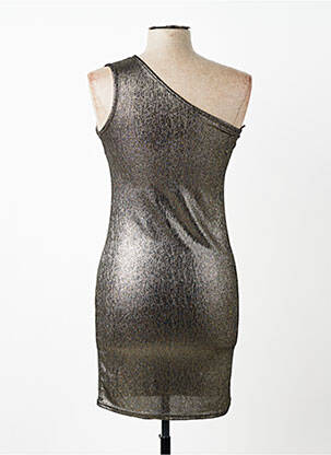 Robe courte coupe cintrée fines bretelles gris ESPERANCE femme