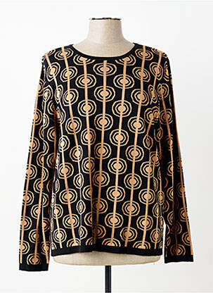 Pull coupe droite manches longues beige SIGNATURE femme