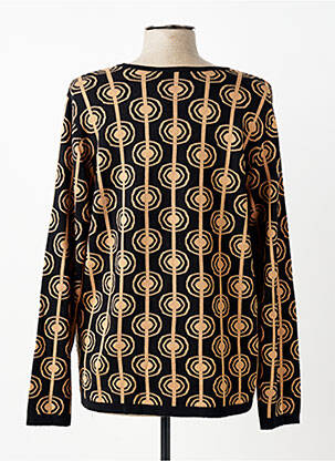 Pull coupe droite manches longues beige SIGNATURE femme