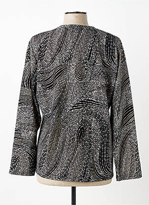 Pull col rond manches longues noir NYMPHA femme