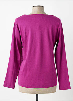 Top col v manches longues violet AGATHE & LOUISE femme