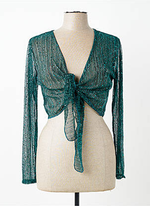 Boléro fermeture liens à nouer vert ESPERANCE femme