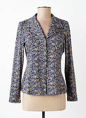 Chemisier coupe cintrée manches longues bleu SURKANA femme