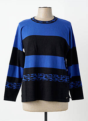 Pull col rond manches longues bleu MCM femme