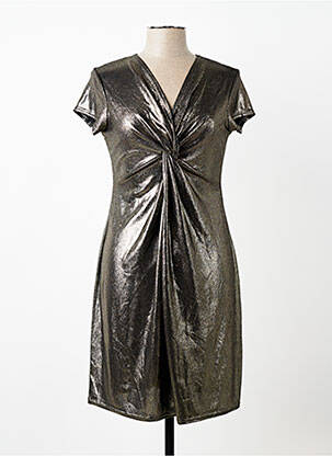Robe courte manches courtes manches courtes argent ESPERANCE femme