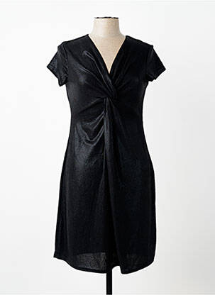 Robe courte manches courtes manches courtes noir ESPERANCE femme