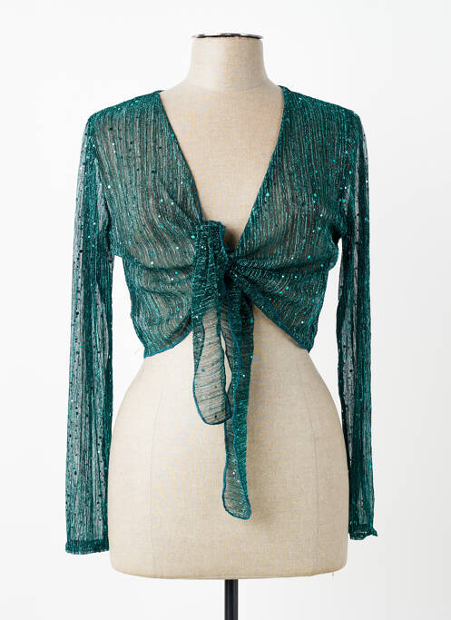 Boléro fermeture liens à nouer vert ESPERANCE femme