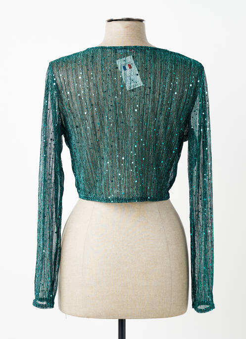 Boléro fermeture liens à nouer vert ESPERANCE femme