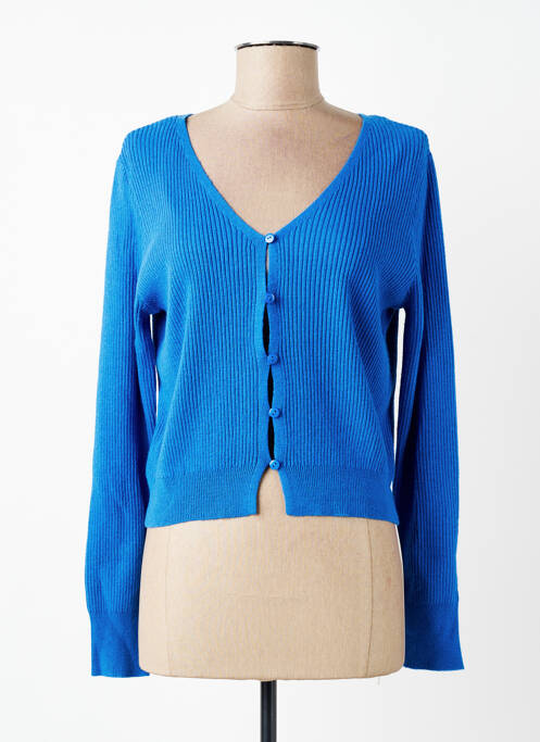 Gilet manches longues coupe cintrée bleu SURKANA femme