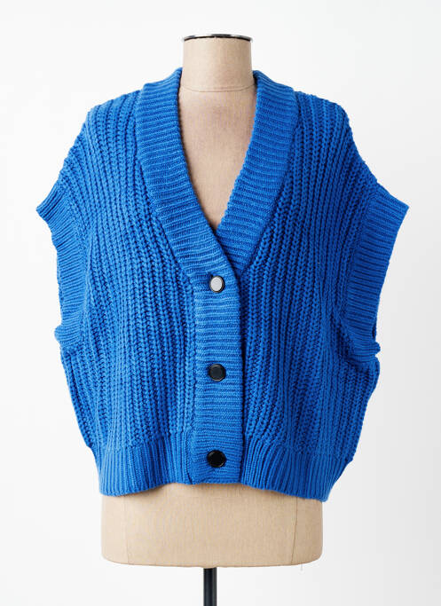 Gilet sans manche fermeture boutonnée sur le devant bleu B.YOUNG femme