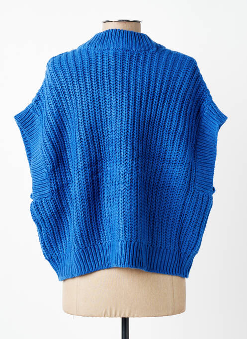 Gilet sans manche fermeture boutonnée sur le devant bleu B.YOUNG femme