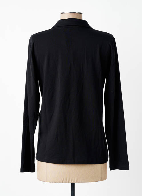 Polo manches longues manches longues noir SIGNATURE femme