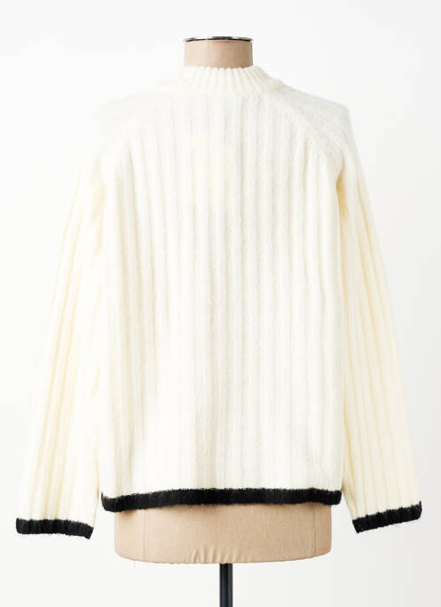 Pull col rond manches longues blanc B.YOUNG femme