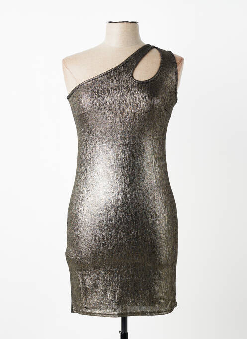 Robe courte coupe cintrée fines bretelles gris ESPERANCE femme