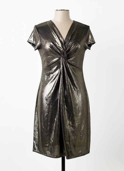 Robe courte manches courtes manches courtes argent ESPERANCE femme