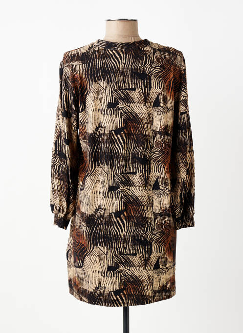 Robe courte manches 3/4 manches 3/4 noir SIGNATURE femme