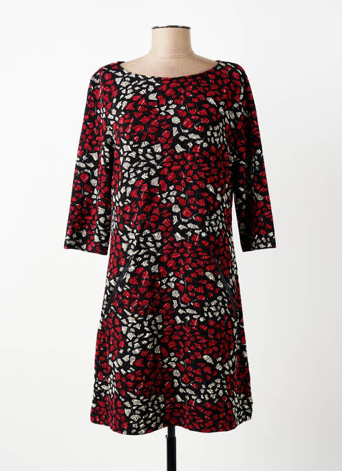 Robe courte coupe évasée manches longues noir VEGAS femme