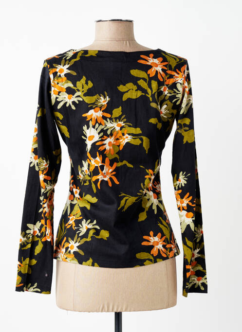 Top imprimé fantaisie manches longues noir AGATHE & LOUISE femme