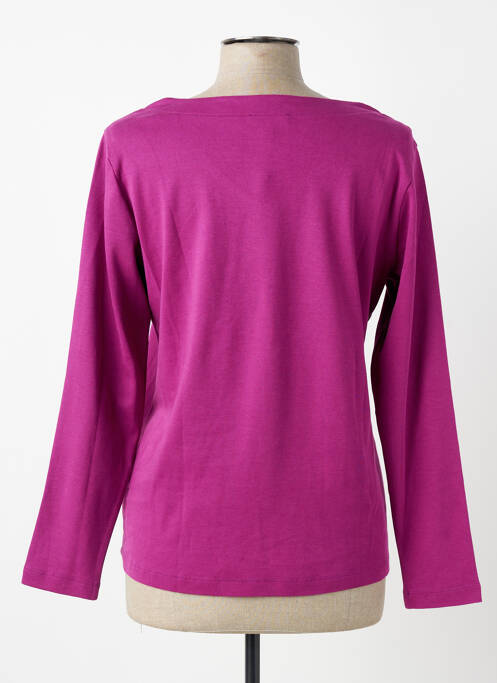 Top col v manches longues violet AGATHE & LOUISE femme