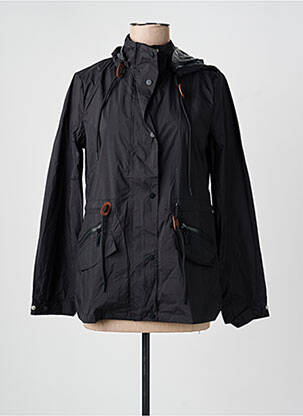 Coupe-vent manches longues a capuche noir SOFTY femme