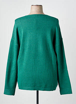 Pull tissage chiné manches longues vert MCM femme