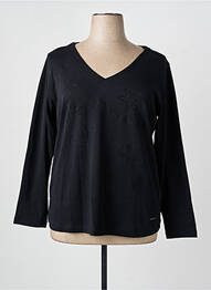 Top tissage jersey manches longues noir AGATHE & LOUISE femme