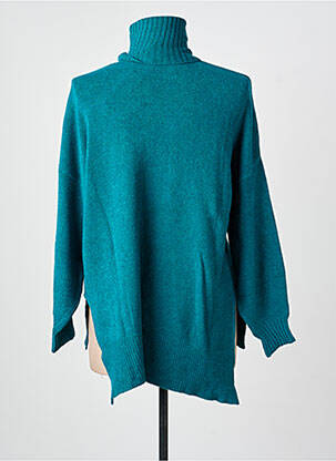 Pull coupe droite manches longues vert FOR HER PARIS femme