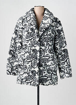 Manteau court coupe droite sans capuche noir BELLERINA femme