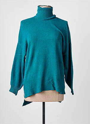 Pull stretch manches longues vert FOR HER PARIS femme