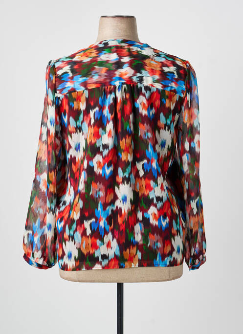Blouse imprimé fantaisie manches longues rouge JULIE GUERLANDE femme