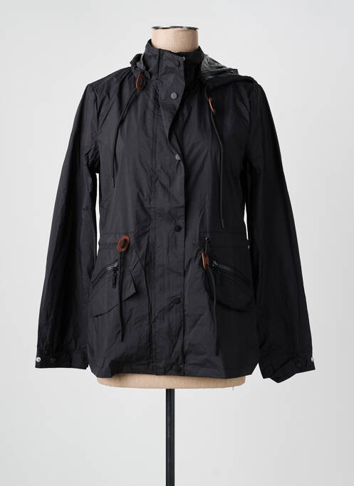 Coupe-vent manches longues a capuche noir SOFTY femme